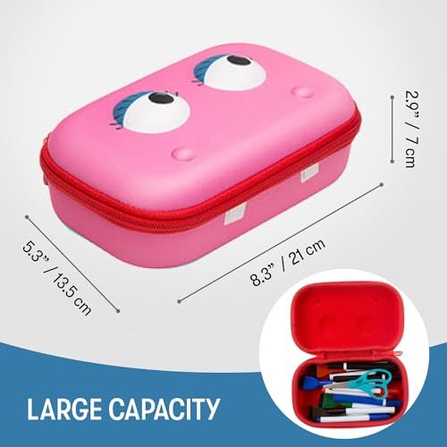 ZIPIT Beast Pencil Box for Girls, Large Capacity Cute Pencil Case for School, Stationery Organizer Box, Pink - Image 3