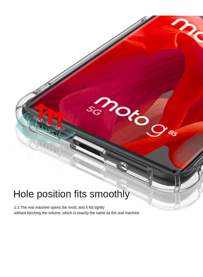 Techie Motorola Moto G85 TPU Bumper Corner Case with Camera Lens Protection Transparent Protective Back Cover - Image 3