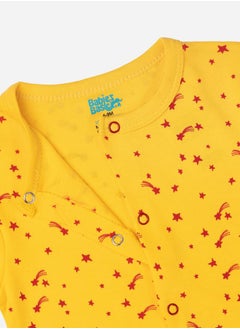 Babies Basic All-Over Star Print Cotton Long Sleeve Sleepsuit  - Image 3