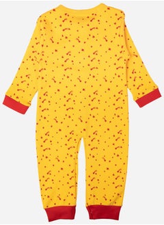 Babies Basic All-Over Star Print Cotton Long Sleeve Sleepsuit  - Image 2