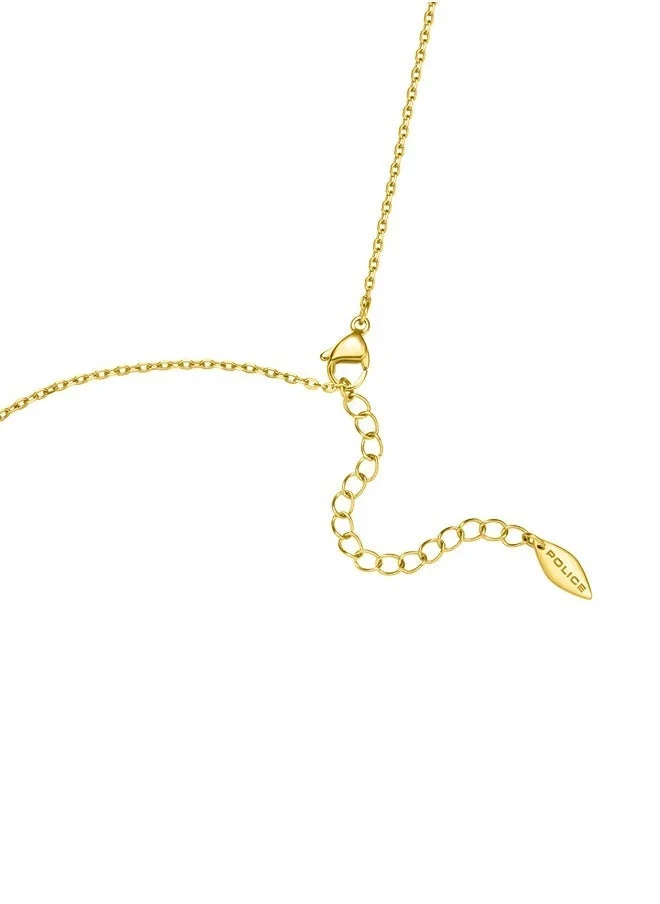 POLICE Flora Gold Plated Ladies Necklace With Mother of Pearl 450+50MMPEJLN0003204