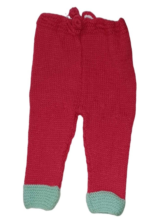 Cute Collection Hand Knitted Woolen Sweater with Pyjami Cap and Pair of Booties for 6 to 9 Months Baby (Unisex) - Image 5