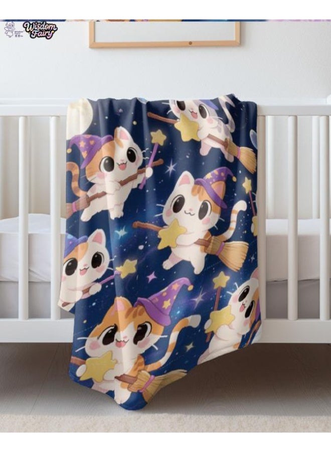 general Wisdom Fairy (latest) flannel thin blanket (warm and comfortable, suitable for sleep, game use, dust and sandproof) 150cm*200cm - 4 - Image 1