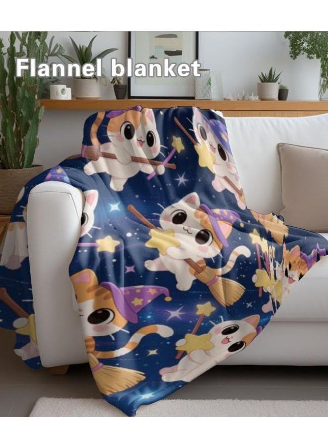 general Wisdom Fairy (latest) flannel thin blanket (warm and comfortable, suitable for sleep, game use, dust and sandproof) 150cm*200cm - 4 - Image 4