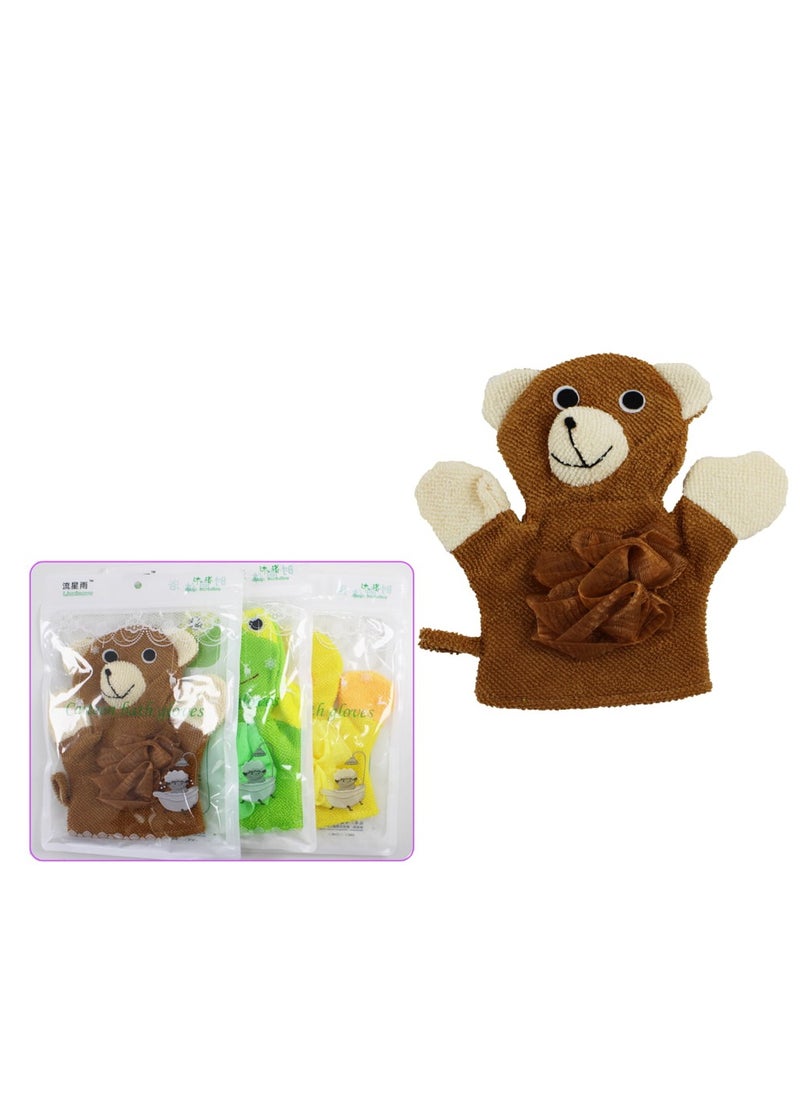 AL QADAH - Cartoon Shaped Bath Body Gloves Make Bath Time Fun and Gentle - Image 1