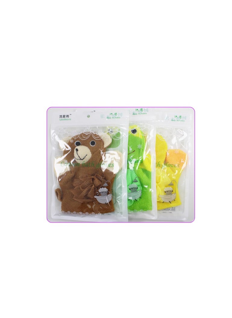 AL QADAH - Cartoon Shaped Bath Body Gloves Make Bath Time Fun and Gentle - Image 1