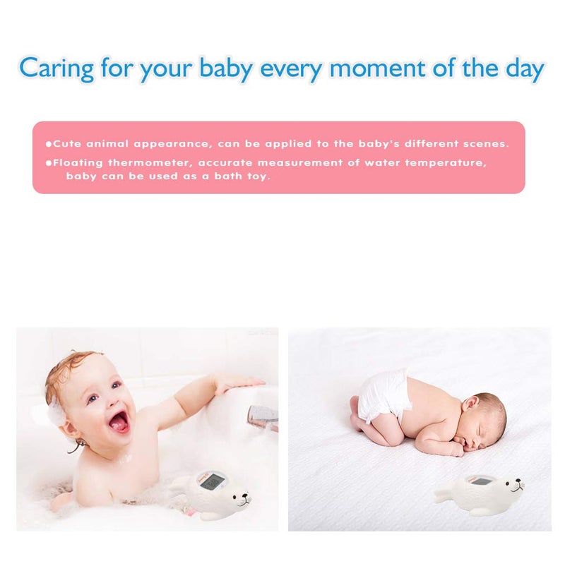 Doli Yearning Upgrade Baby Bath Thermometer Room Temperature| Water Thermometer|Kids' Bathroom Safety Products| Baby Bath(Seal Shape)â„ƒ/â„‰, LCD - Image 5