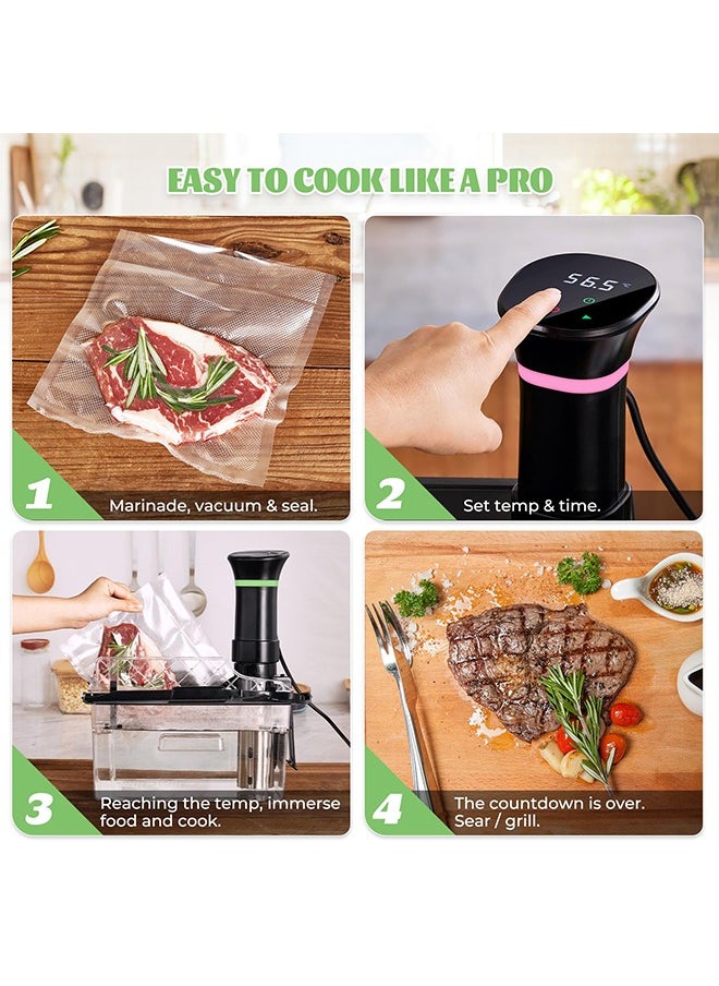 Sous Vide Machines, Immersion Circulators, Precision Cooker, with Recipe,Temperature and Time Digital Display Control