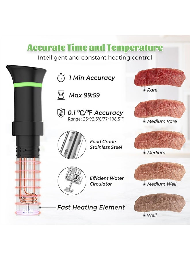 Sous Vide Machines, Immersion Circulators, Precision Cooker, with Recipe,Temperature and Time Digital Display Control