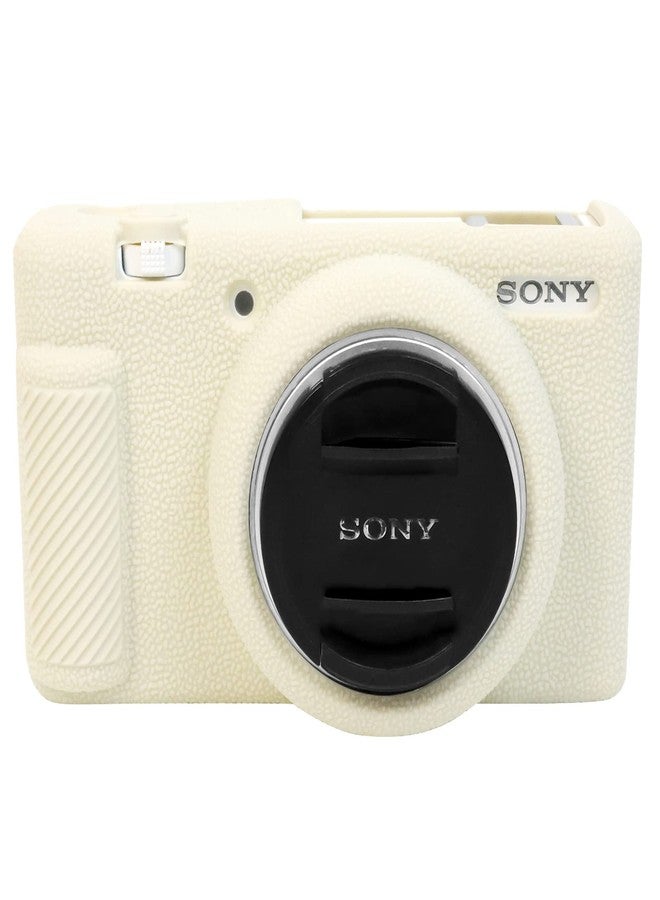 Easy Hood ZV-1F Camera Case, Soft Silicone Rubber Protective Cover Skin for Sony ZV1F/ZV-1 II/ZV-1M2/ZV-1 Mark II Vlog Camera, Slim Fit Body Skin DSLR Camera Sleeve Protection (White) - Image 1