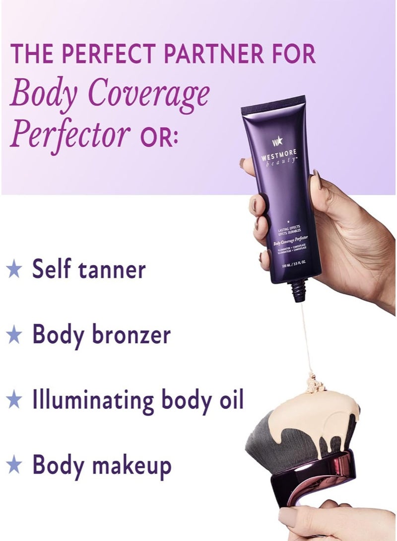 Travel Fantasy Makeup Brush - High-Density Bristles Tanning Self Tanner  Coverage Perfector Large Makeup Brush for Flawless Face & Body Application - Image 3