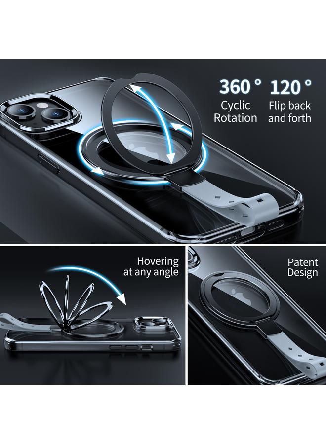 اس-توب جراب لهاتف iPhone 13 مزود بحزام يد وحامل MagSafe جراب هاتف شفاف - Image 3