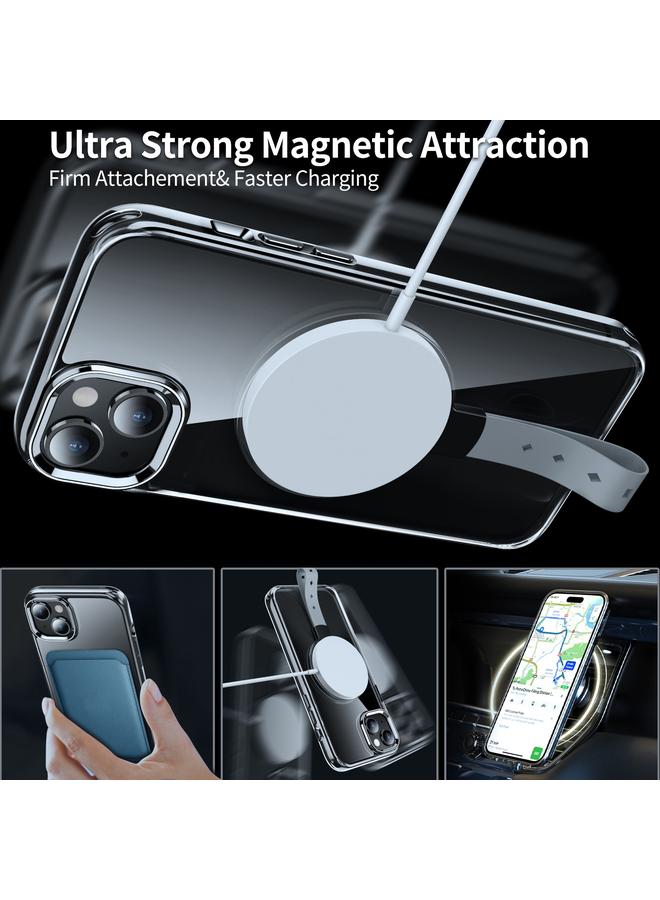اس-توب جراب لهاتف iPhone 13 مزود بحزام يد وحامل MagSafe جراب هاتف شفاف - Image 5
