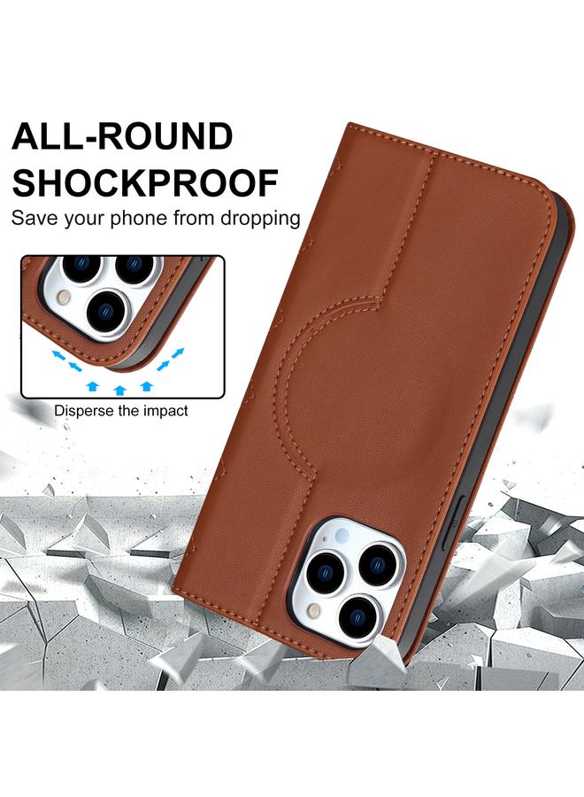Zaboon Case For iPhone 13 Pro Rhombic MagSafe RFID Anti-Theft Wallet Leather Phone Case - Image 3