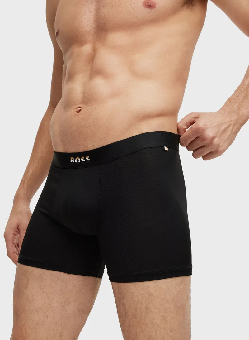 BOSS BOXER BRIEFS WITH LOGO WAISTBAND