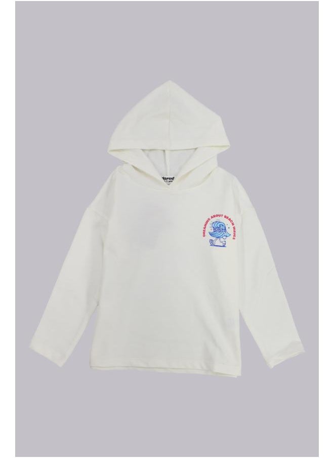 playmore Unisex Beach Waves Long-Sleeved Hooded T-Shirt  - Image 2