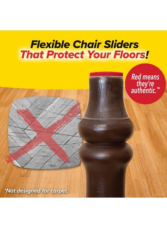 Bulbhead Ruby Sliders As Seen On TV by BulbHead - Red Means They’re Authentic - Premium Chair Covers Protect Hardwood & Tile Floors - Fits Most Furniture Leg Sizes & Shapes ,Clear- 8 Count (Pack of 6) - Image 2