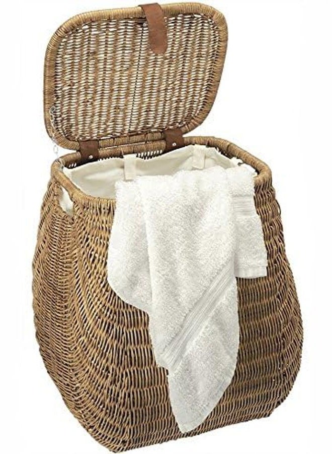 KOUBOO Bulging Wicker 2 Load Capacity Laundry Hamper with Liner - Image 3