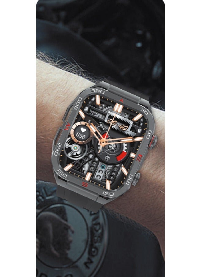 ليفور ساعة ليفور الرياضية الذكية 2.05 بوصة شاشة كاملة LWS623-أسود - Image 3