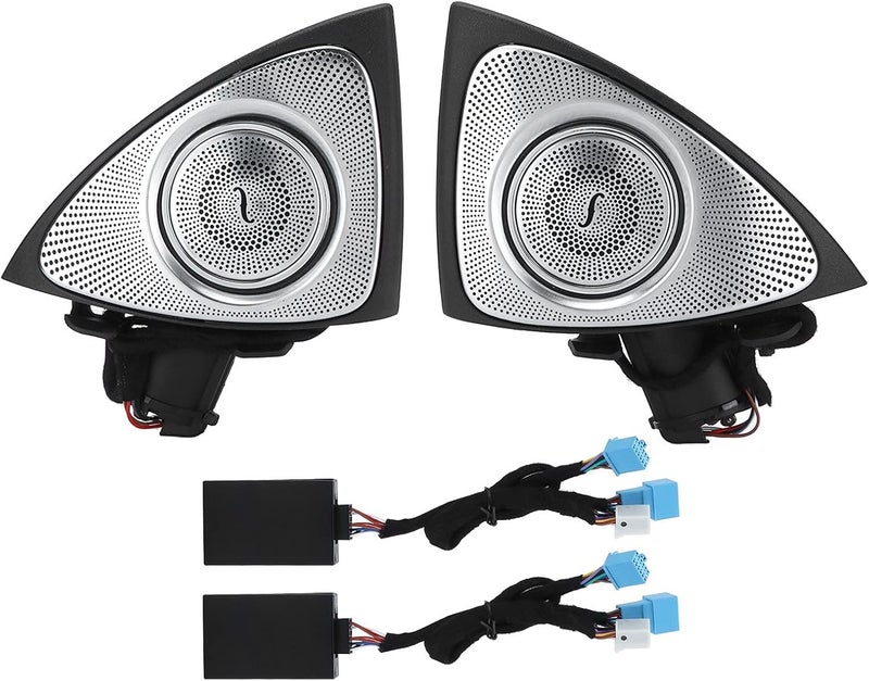 Fydun Car Audio Tweeters with LED Ambient Lighting Kit - 7 Color 3D Rotating Tweeter Replacement for Benz S-Class W222 Pre-Facelift 2014-2017 - Image 1