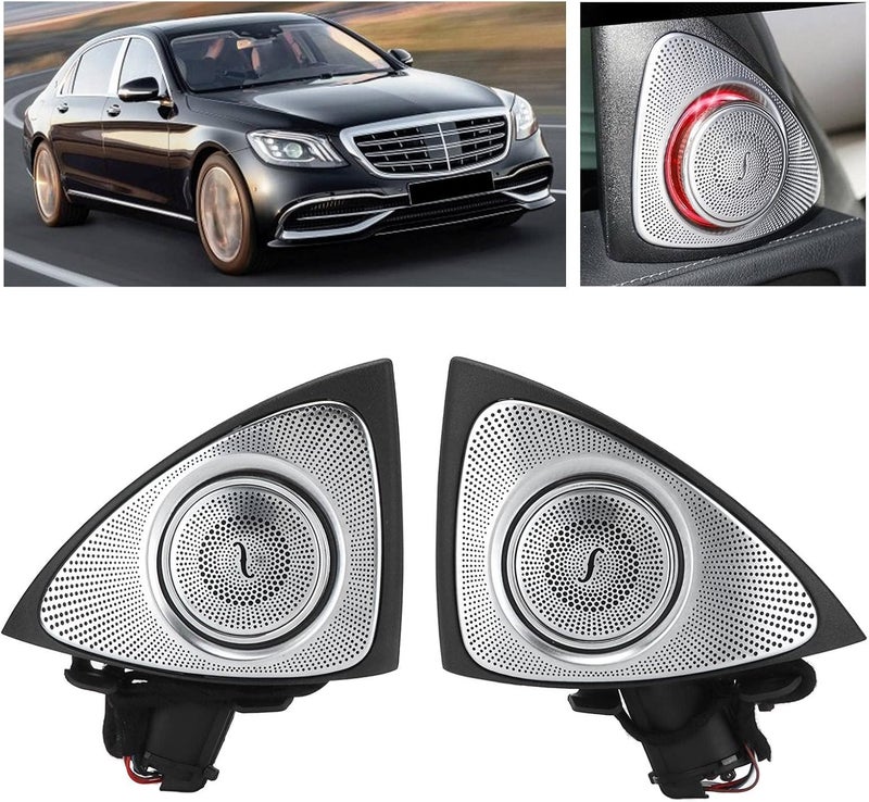 Fydun Car Audio Tweeters with LED Ambient Lighting Kit - 7 Color 3D Rotating Tweeter Replacement for Benz S-Class W222 Pre-Facelift 2014-2017 - Image 4