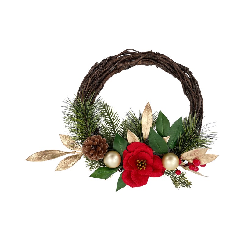 CHRISTMAS MAGIC Wreath Red/Gold 30cm - Image 1