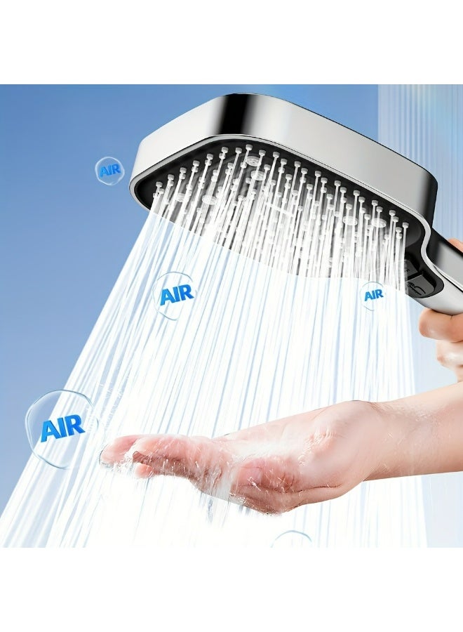 رأس دش يدوي عالي الضغط مع 3 أوضاع رش، إيقاف المياه بنقرة واحدة، رش مطري وتوربو، دش يدوي سهل التركيب للاستخدام اليومي - Image 5