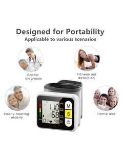 Neutral Automatic Wrist Blood Pressure Monitors, Digital BP Monitor With Wristband, Automatic Blood Pressure Cuff Monitor Upper Arm For Home Office Travel Use, (1pc, Black)  - Image 2