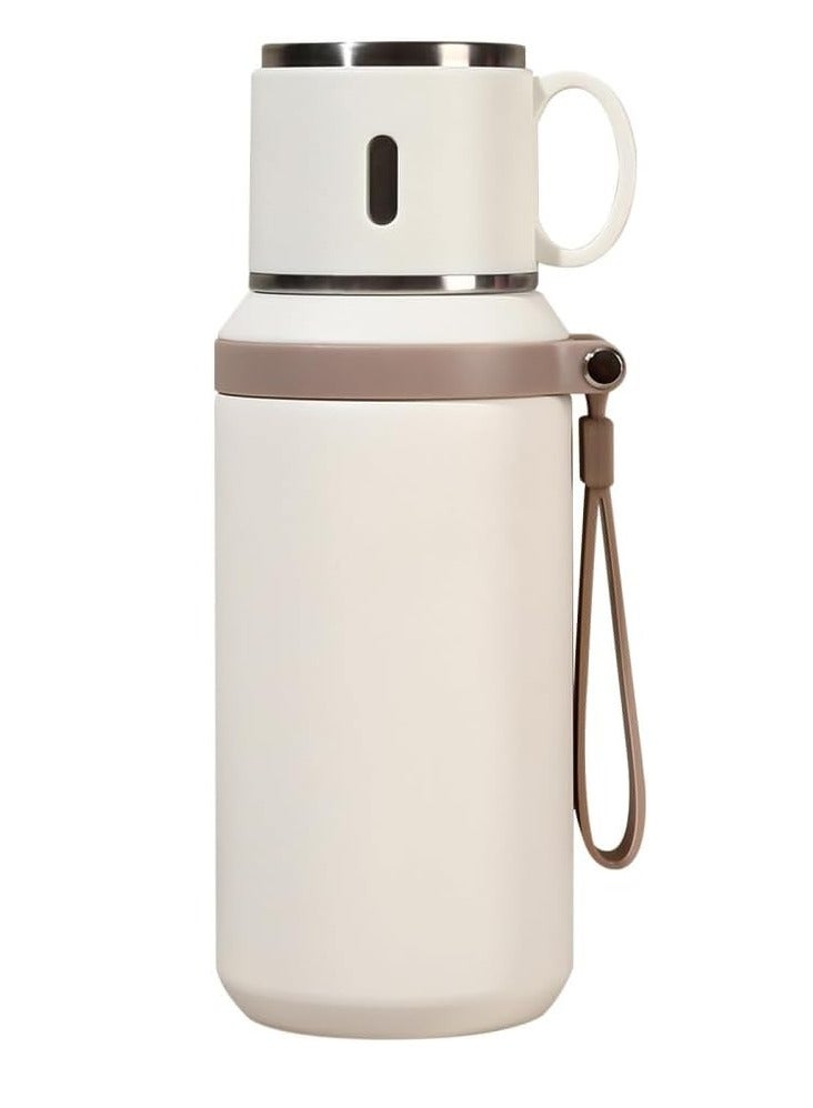 عربست كوب سفر، ترمس من الفولاذ المقاوم للصدأ بسعة 600 مل مع غطاء، زجاجة مياه معزولة ومضادة للتسرب للرجال والنساء - Image 1