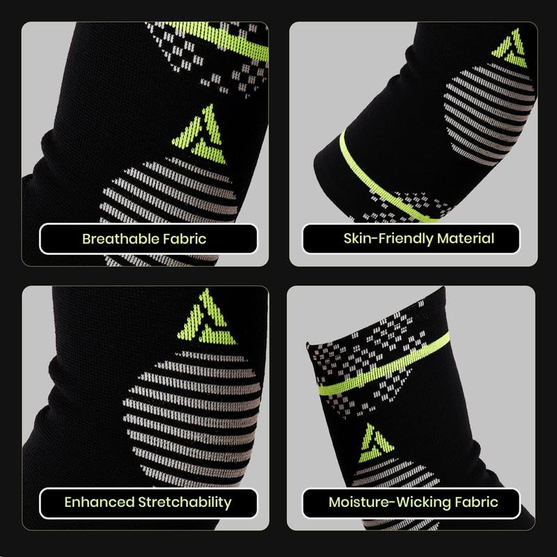 ACTIFIT دعامة الكوع للرجال والنساء، تخفيف الألم لكوع التنس، التهاب المفاصل، التهاب الأوتار، دعامة ضغط، قماش قابل للتمدد والتنفس، متعدد الألوان، حجم XL، عبوة من 1 - Image 3