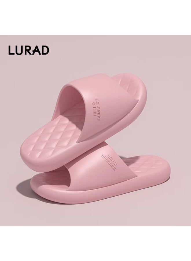 Lurad Slippers For Men, Summer Thick-soled, Home Use, Antibacterial, Non-slip, Odor-resistant, Indoor Bathroom Sandals For Women, Pink, Size 39-40 - Image 2