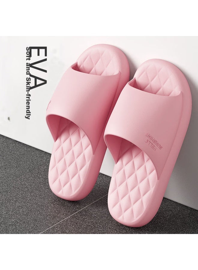 Lurad Slippers For Men, Summer Thick-soled, Home Use, Antibacterial, Non-slip, Odor-resistant, Indoor Bathroom Sandals For Women, Pink, Size 39-40 - Image 1