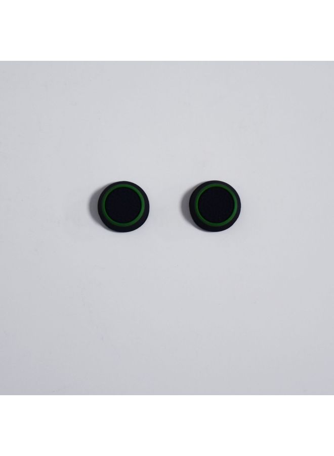 Loquat Ps4 Rocker Cap PS3 PS5 XBOXONE 360 Luminous Cap Luminous Mushroom Head Two-color Handle Silicone-Product Color:PS-Black Dark Green Circle 10C  - Image 1