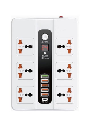 Power Strip Surge Protector with USB Extension Cord Flat Plug with Widely 6 AC Outlet and 5 USB 1 PD LED Small Desktop Station with 6 feet Power Cord Compact Socket. - pzsku/ZE588687FF74A0B49C8B8Z/45/_/1663058252/be8a36eb-60a3-463f-9028-cdfa85eb438d
