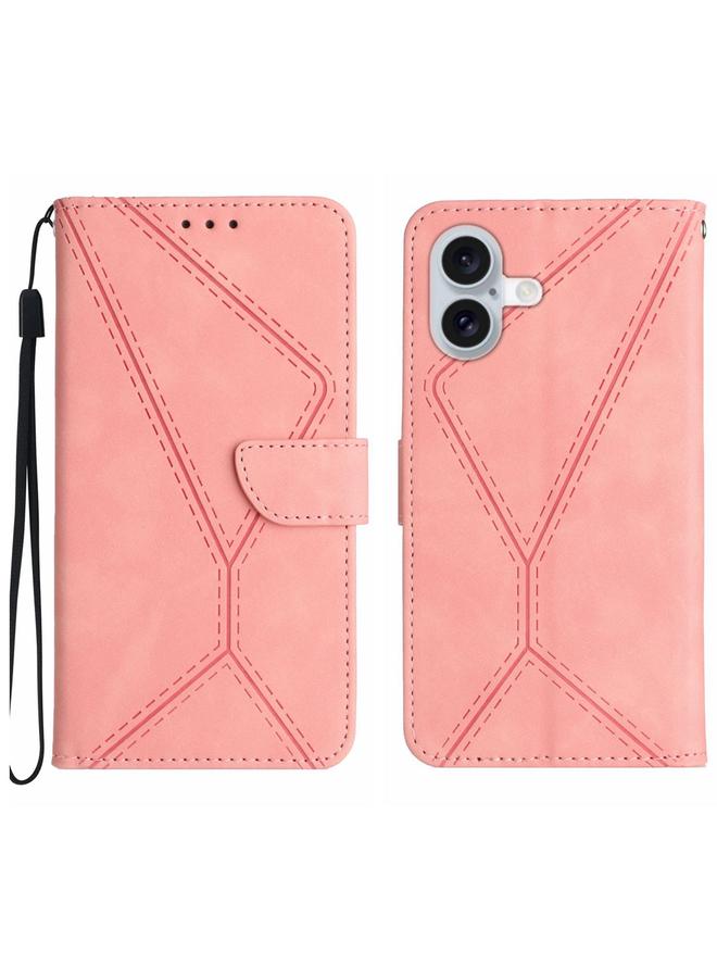 اس-توب جراب هاتف iPhone 16 Plus مصنوع من الجلد المنقوش - Image 1