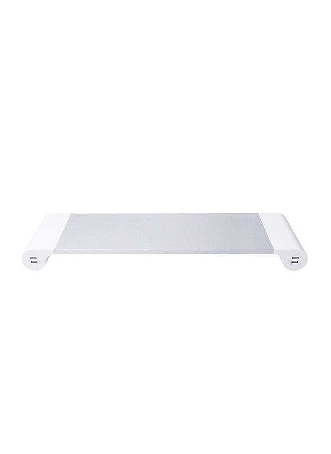 FlashHawk Monitor Stand Riser,Aluminum Computer Stand with 4 USB Port Charging and Keyboard Storage for Laptop/TV Printer/Fax Machine/Computer/iMac/MacBook  - Image 2