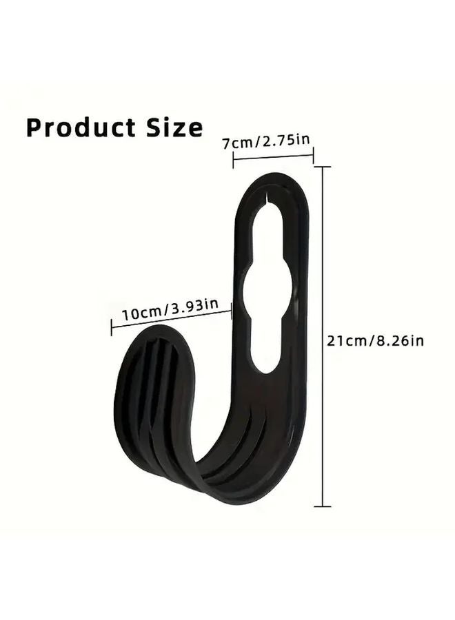 Black Wall Mounted Garden Hose Holder Organizer Hook Durable Plastic Easy Installation Garage Outdoor Storage - Image 4