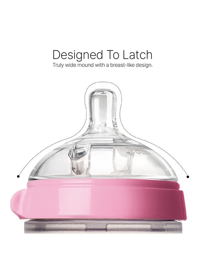 Natural Feel Baby Bottle Double Pack Pink 150 ml - Image 4