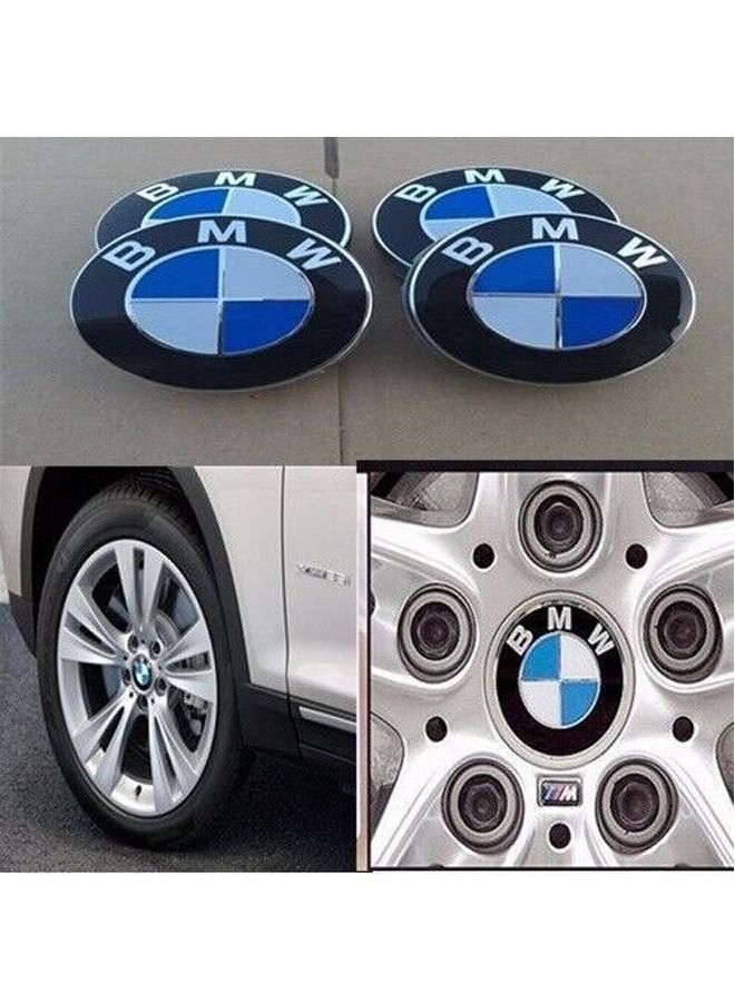 Suitable for BMW car hub cap standard 68mm 3 series 5 series X1X5X6 center cover M standard 10 claw blue and white tires - Image 3