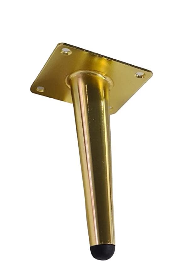 PTC Furniture Glossy Gold Legs Furniture Feet Modern Style Sofa Legs Gold Heavy Duty Legs for Cabinet Cupboard Table Sofa Couch Chair Screw Included Pack of 4 Pcs  - Image 3