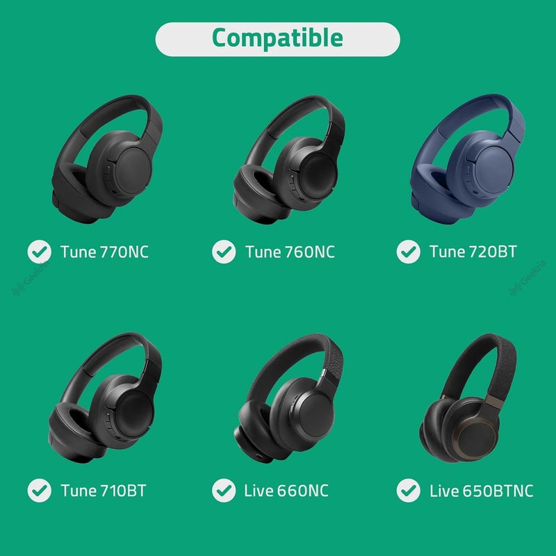 Geekria كابل صوت متوافق مع سماعات JBL 770NC/760NC، Live 660NC/500BT، Synchros S700/S500/E50BT، كابل استبدال ستيريو 2.5 مم إلى 3.5 مم (4 قدم/1.2 م) - Image 5
