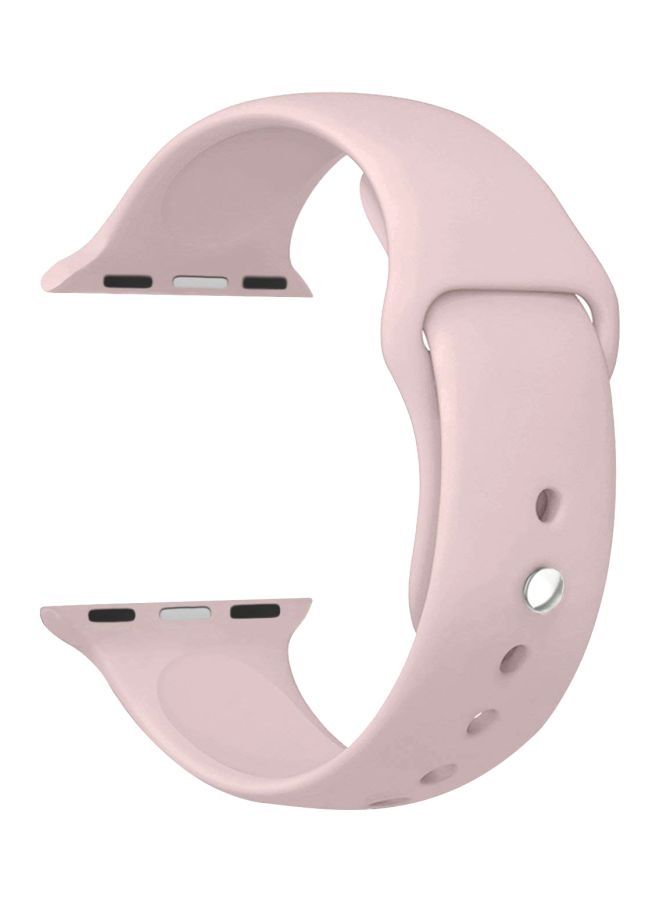 NIBEMINENT Replacement Smartwatch Band For Apple Watch 5/4/3/2/1- 42/44mm Light Pink - Image 1