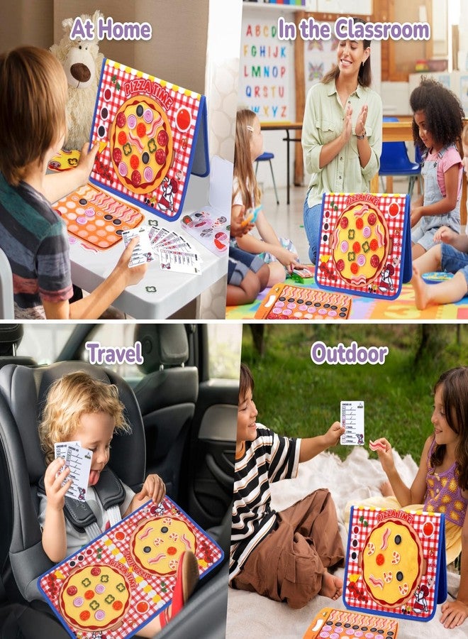 CHEFAN Pizza Counting Felt Board for Toddlers, Number Learning Toys, Make Pizza Time for Vegetables, Preschool Math Games, Manipulatives for Preschool - Image 5