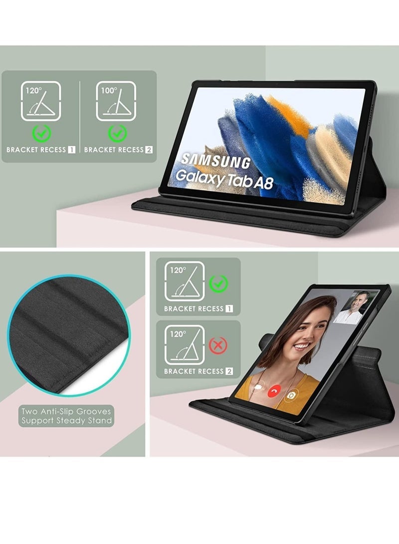 SmartGrist Case Compatible with Galaxy Tab A8 10.5" Case (SM-X200/X205/X207), Galaxy Tab A8 Case 10.5 inch,Auto Sleep/Wake 360° Rotating Stand Folio Leather Case for Tab A8 2022 - Image 3