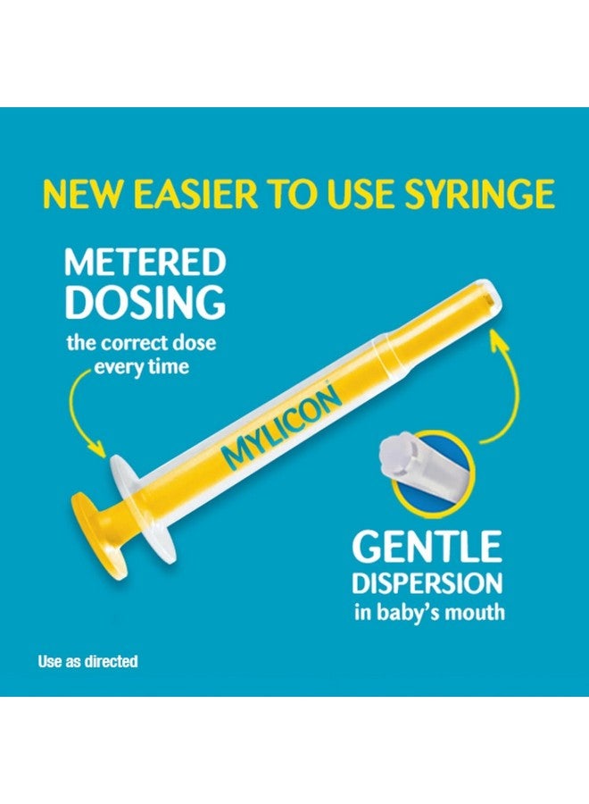 MYLICON Gas Relief Drops for Infants and Babies, Dye Free Formula, 1 Fluid Ounce with Updated Syringe (2-Pack) - Image 2