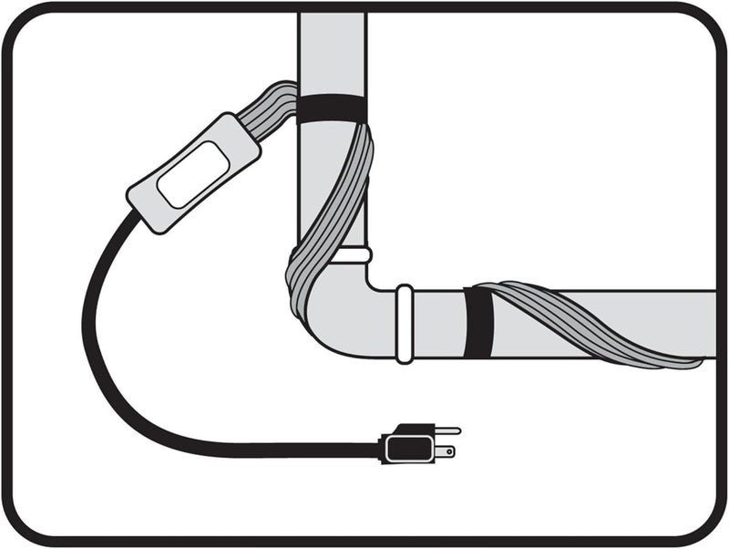 M-D Building Products 4341 12-Foot Pipe Heating Cable with Thermostat for Anti-Freezing Protection - Image 4