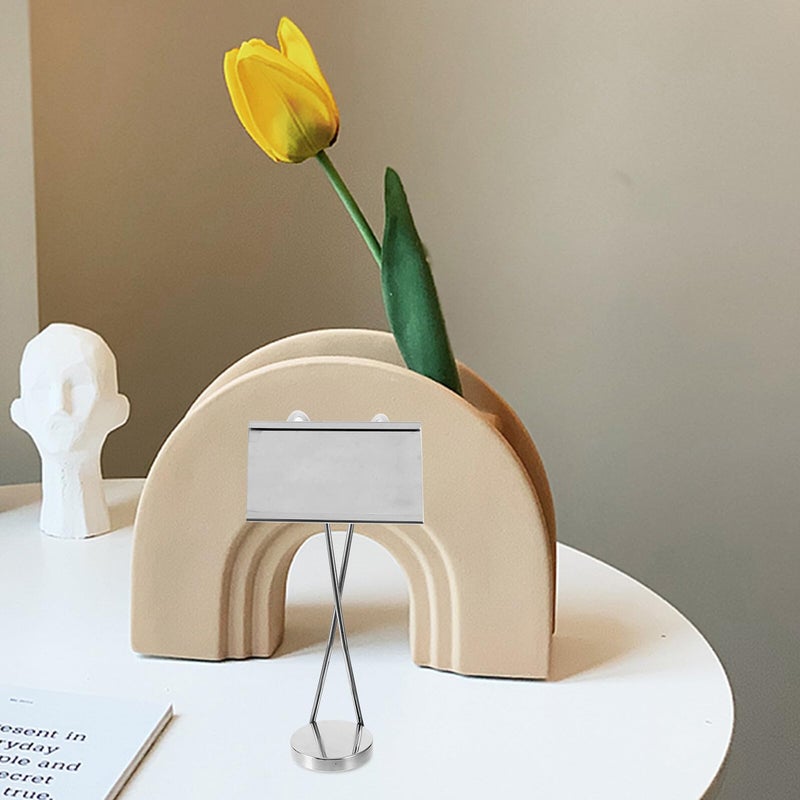 Stainless Steel Place Card Holders And Table Number Stands With Metal Clip 20cm X Shape - Image 4