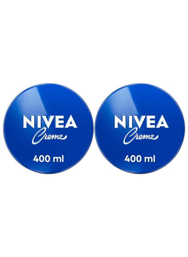 Nivea, Body & Face Moisturizing Cream Tin 400ml X 2Pcs - Image 1