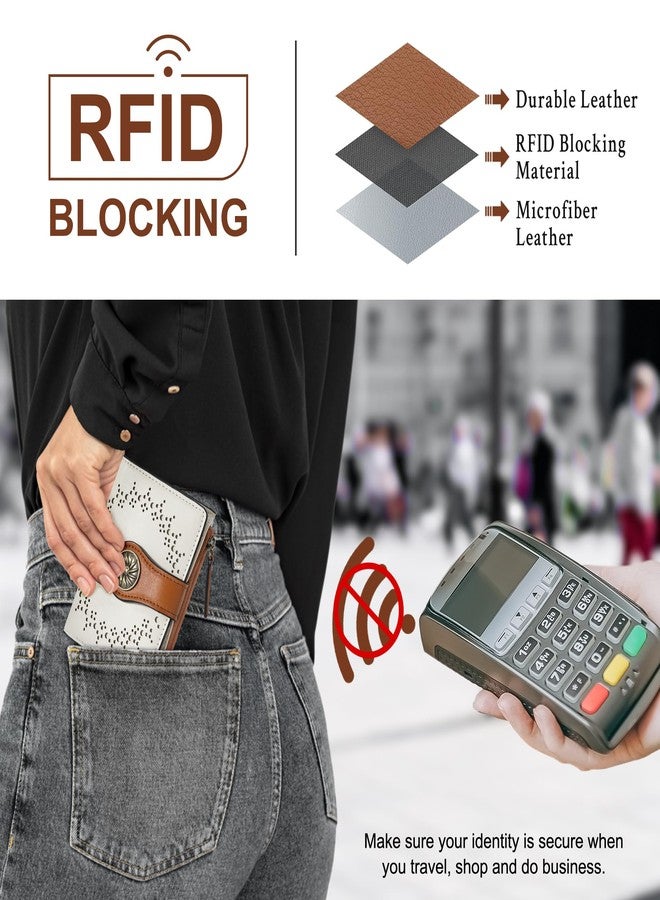 Tipmile محفظة صغيرة من تيبميل للنساء، ثنائية الطي، مزودة بحماية من تقنية RFID، وحامل بطاقات، وجيب بسحاب للعملات المعدنية. - Image 3