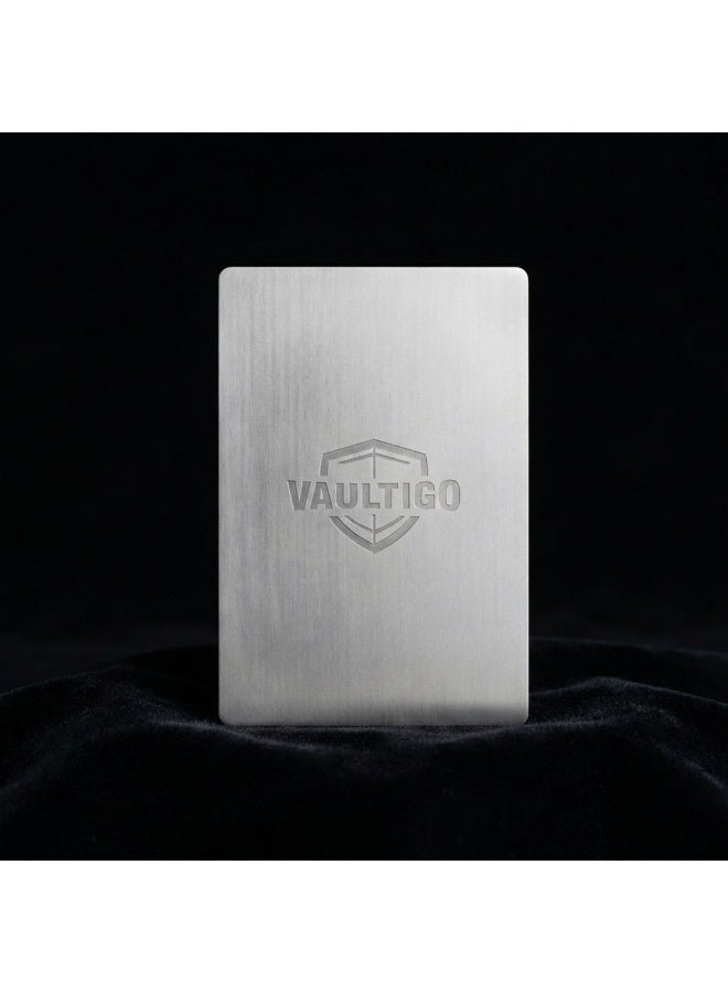 vaultigo Titanium Rectangle Seed Phrase Backup Plate - Image 3